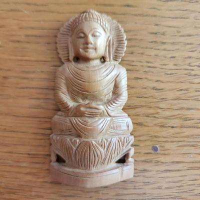 Wood Buddha Statuette