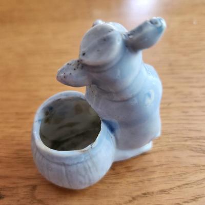 Petite Blue Piggy Planter