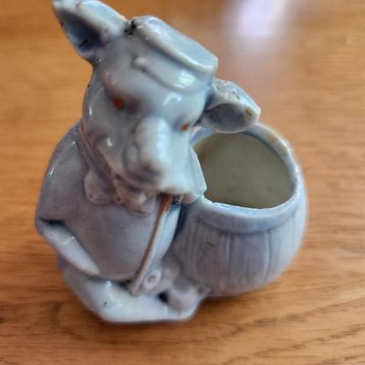 Petite Blue Piggy Planter