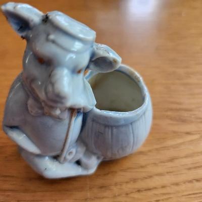 Petite Blue Piggy Planter