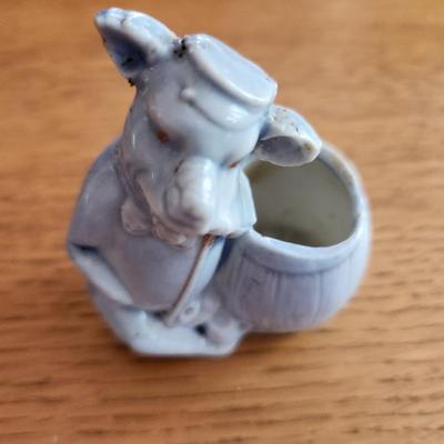Petite Blue Piggy Planter