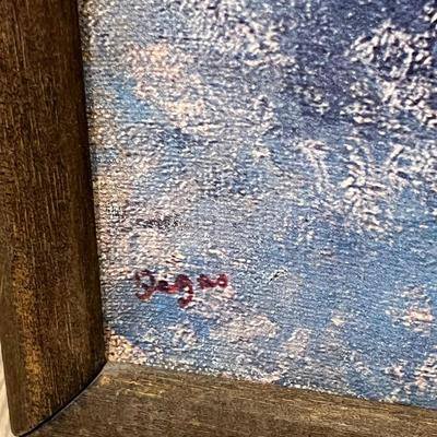 Lot# 148 Signed Framed Ballerinas Painting by Degas