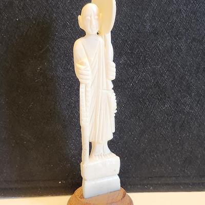 Carved Bone Buddha Statuette