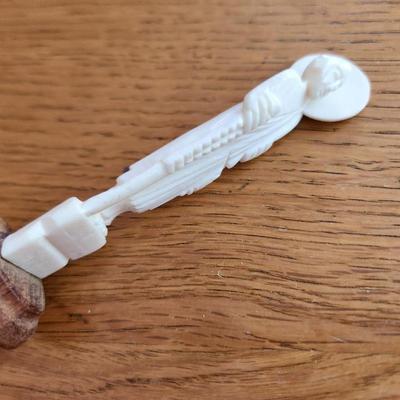 Carved Bone Buddha Statuette
