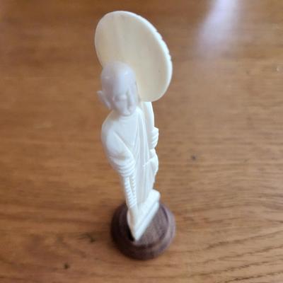 Carved Bone Buddha Statuette