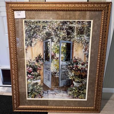 Lot# 126 Framed Garden Doors Art