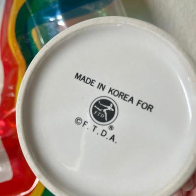 RARE! FTD Rainbow mugs & Bag