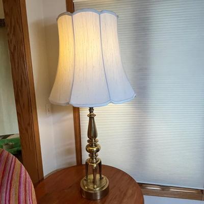 Brass spindle lamp