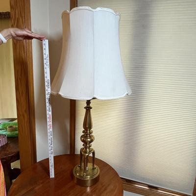 Brass spindle lamp