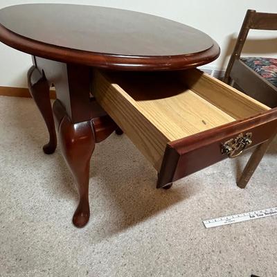 Round side table