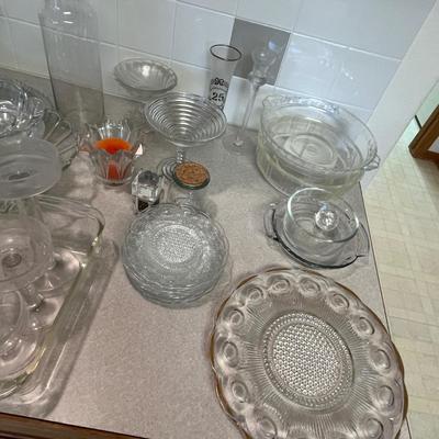 Large lot of clear glass