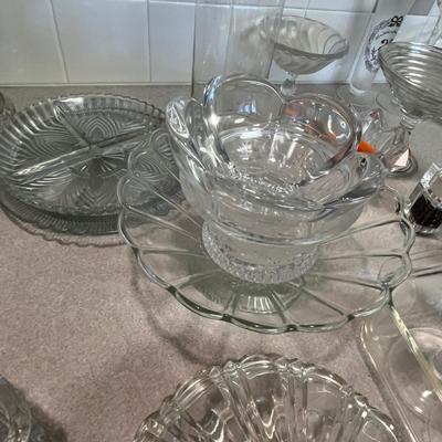 Large lot of clear glass