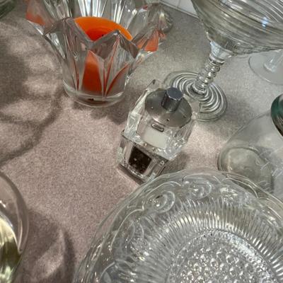 Large lot of clear glass