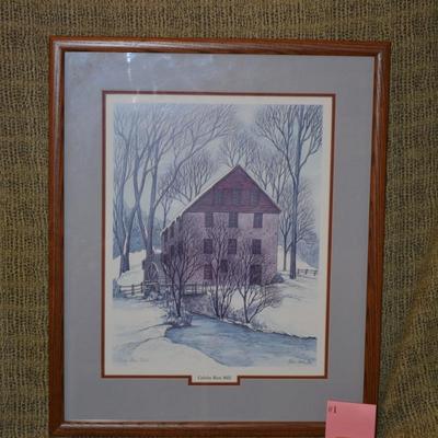 Framed & Matted Colvin Run Mill Signed Print 214/750
