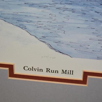 Framed & Matted Colvin Run Mill Signed Print 214/750