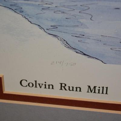 Framed & Matted Colvin Run Mill Signed Print 214/750
