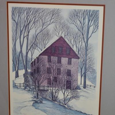 Framed & Matted Colvin Run Mill Signed Print 214/750