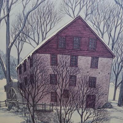 Framed & Matted Colvin Run Mill Signed Print 214/750