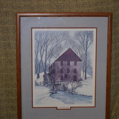Framed & Matted Colvin Run Mill Signed Print 214/750