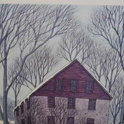 Framed & Matted Colvin Run Mill Signed Print 214/750
