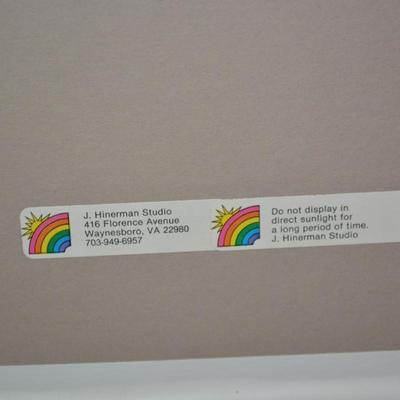 Set of 2 Framed & Matted J. Hinerman Prints 1990 & 1991