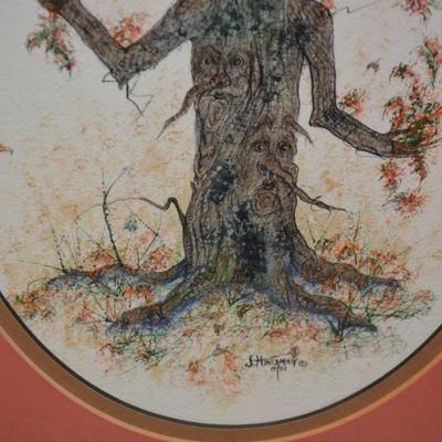 Set of 2 Framed & Matted J. Hinerman Prints 1990 & 1991