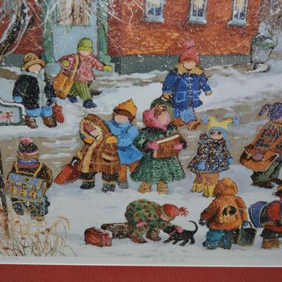 Pauline Thibodeau Paquin Signed Lithograph "Fin De Classes" 51/450