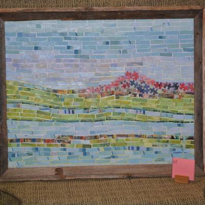 Judith Burkholder Espinosa ‘Mole Hill Reborn’ Mixed Media Art in Barn Wood Frame 2016