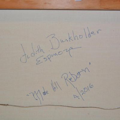 Judith Burkholder Espinosa ‘Mole Hill Reborn’ Mixed Media Art in Barn Wood Frame 2016