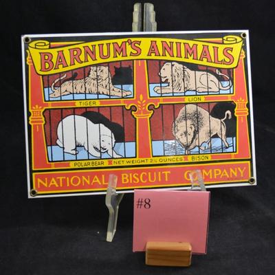 1990 Nabisco Barnum's Animal Crackers Metal Advertising Sign