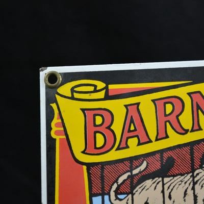 1990 Nabisco Barnum's Animal Crackers Metal Advertising Sign