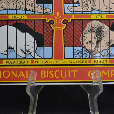 1990 Nabisco Barnum's Animal Crackers Metal Advertising Sign