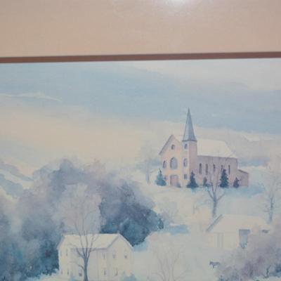 Shenandoah Valley Art Auction 1991 ‘Winter In Shenandoah Valley’ Richard Farrell Print