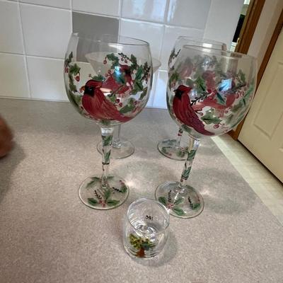 Christmas Wine glasses