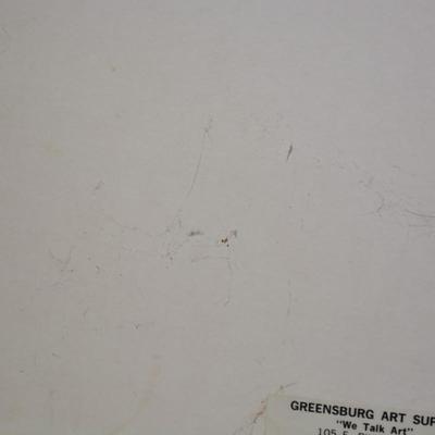 Framed & Matted Bear Pencil Drawing Possibly Original 16.25”x14.25”