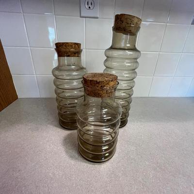 Set of Smoke Glass Canisters