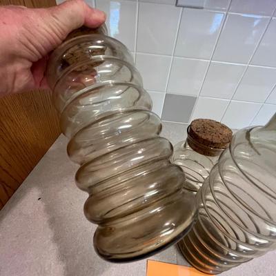 Set of Smoke Glass Canisters