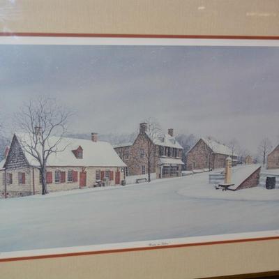 Framed & Matted ‘Winter in Salem’ Signed Print 354/500 37”x25.75”