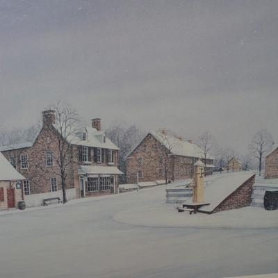 Framed & Matted ‘Winter in Salem’ Signed Print 354/500 37”x25.75”