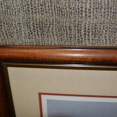 Framed & Matted ‘Winter in Salem’ Signed Print 354/500 37”x25.75”