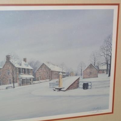 Framed & Matted ‘Winter in Salem’ Signed Print 354/500 37”x25.75”