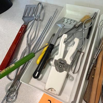 Lot of kitchen utensils