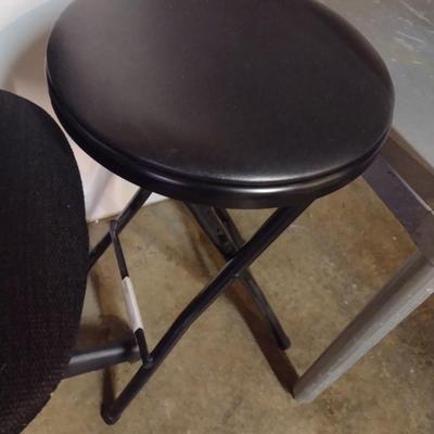 Swivel Office Chair and Folding Stool