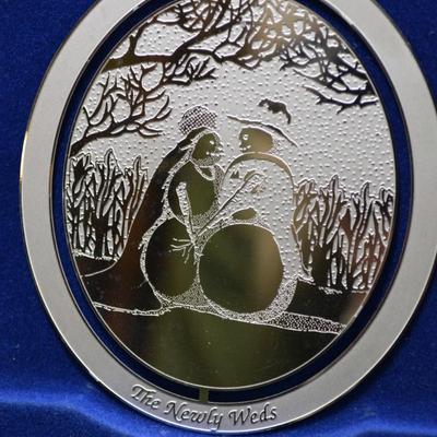 2006 Ken Schuler ‘Newly Weds’ Stamped Christmas Ornament 285/340