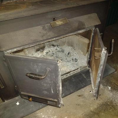 Cast Steel Plate Buck Stove Wood Burning Stove Heater Double Door Large Wood Capacity (See Note Below)