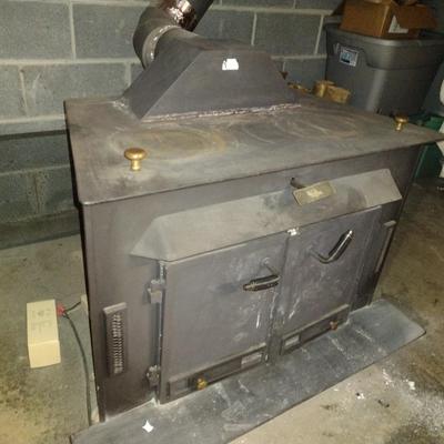 Cast Steel Plate Buck Stove Wood Burning Stove Heater Double Door Large Wood Capacity (See Note Below)