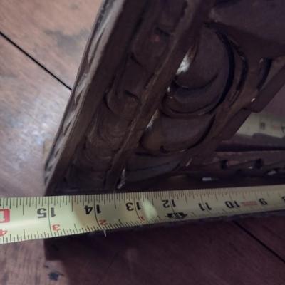 Vintage Wood Framed Swivel Vanity Mirror