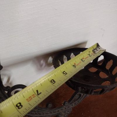 Vintage Cast Metal Wall Sconce for Oil Lantern