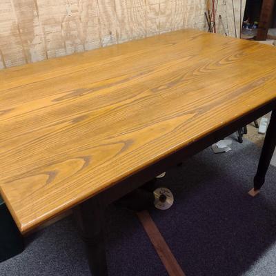 Vintage Farm Table with Oak Wood Top