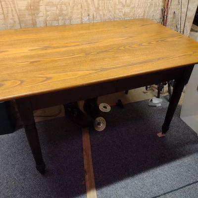Vintage Farm Table with Oak Wood Top